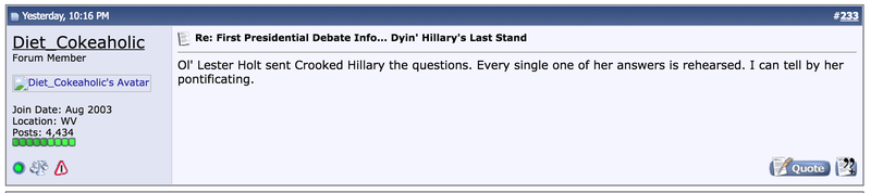 Illustration for article titled Even Stormfront Thinks Hillary Clinton Won The Debate